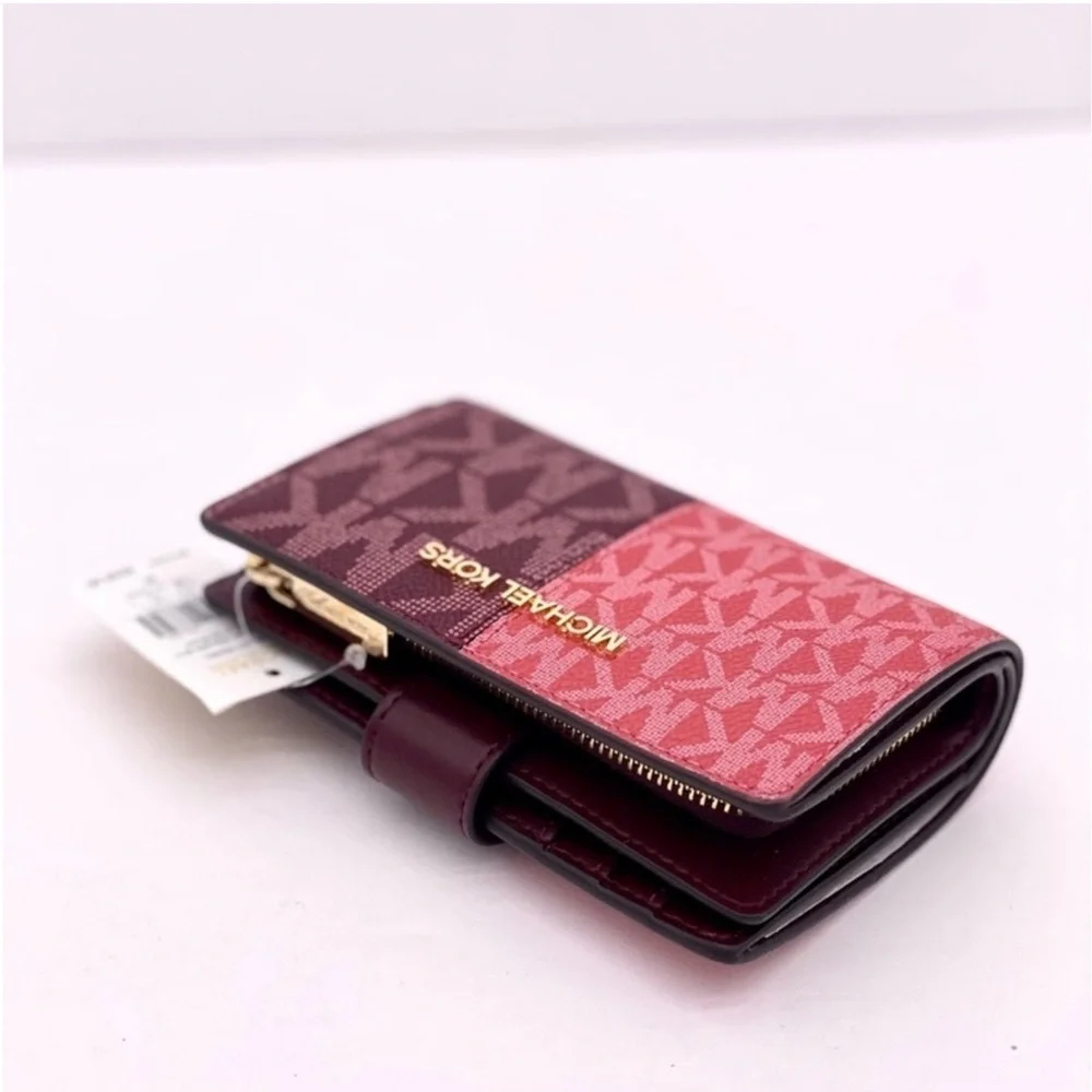 Michael Kors Jet Set Medium Two-Tone Logo Wallet